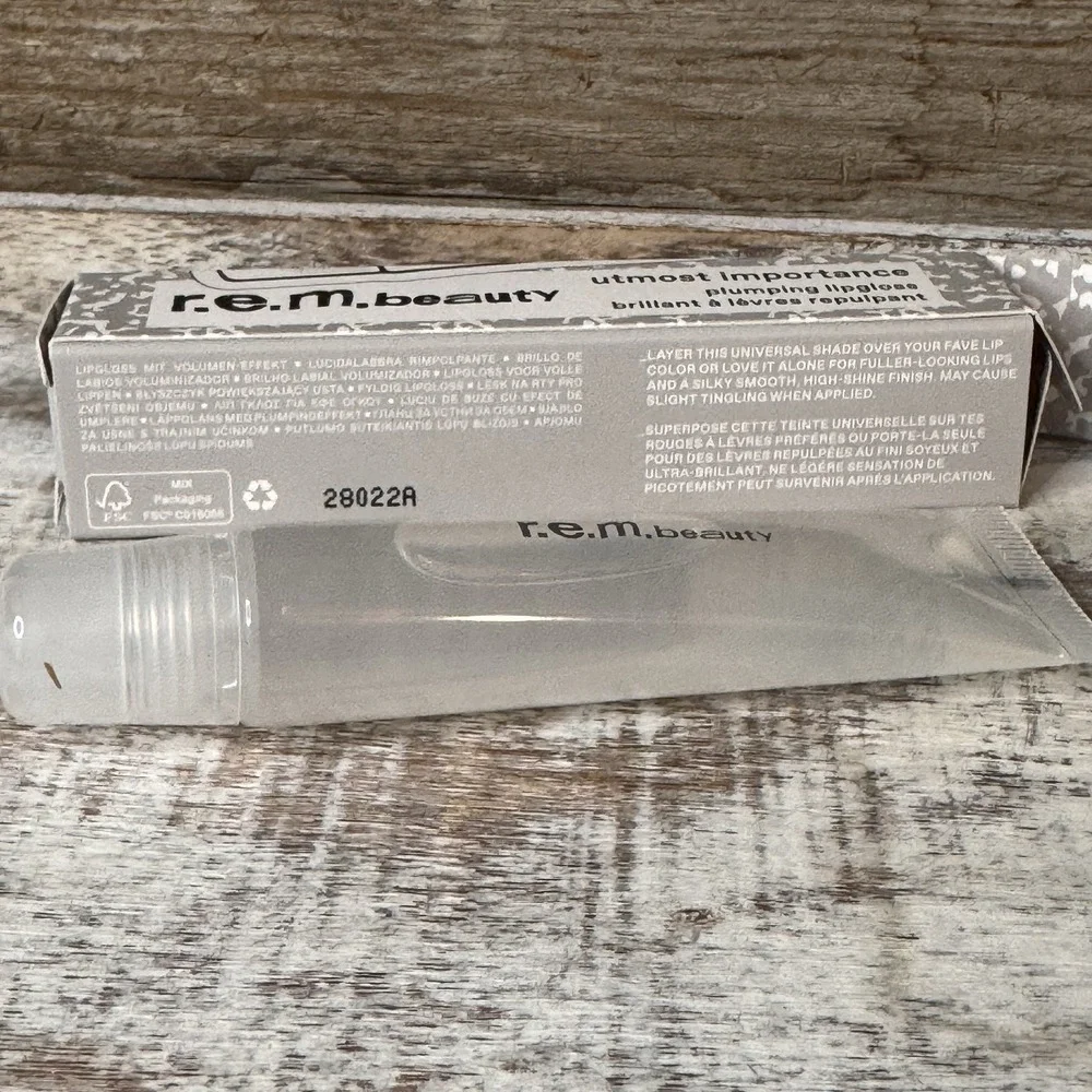 REM Beauty XL Utmost Importance Plumping Lip Gloss 15ml JUMBO Clear | Ariana $22